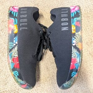 Nobull Outwork Superfabric Trainer Womens Size 10 Workout Gym Shoes Black Floral